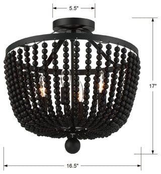 Crystorama 604-MK_CEILING, 4-Light Ceiling Mount, Matte Black