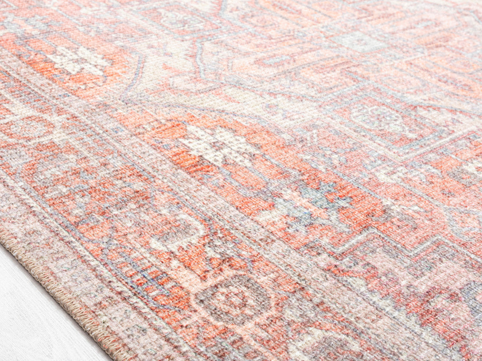 Vera Collection Coral 5' x 7'6" Rectangle Residential Indoor Area Rug