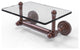 Dottingham Two Post Toilet Tissue Holder with Glass Shelf, Antique Copper