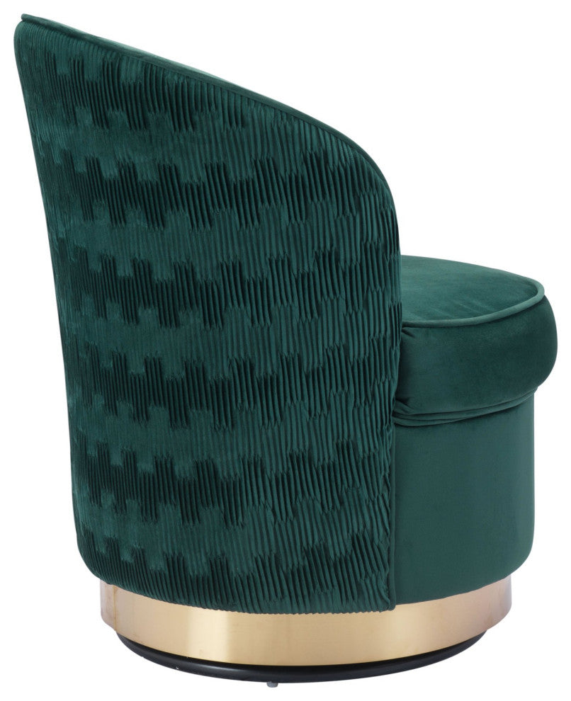 Accent Chair, Steel, Fabric, Green, Gold, Living Lounge Cafe Lobby Hospitality