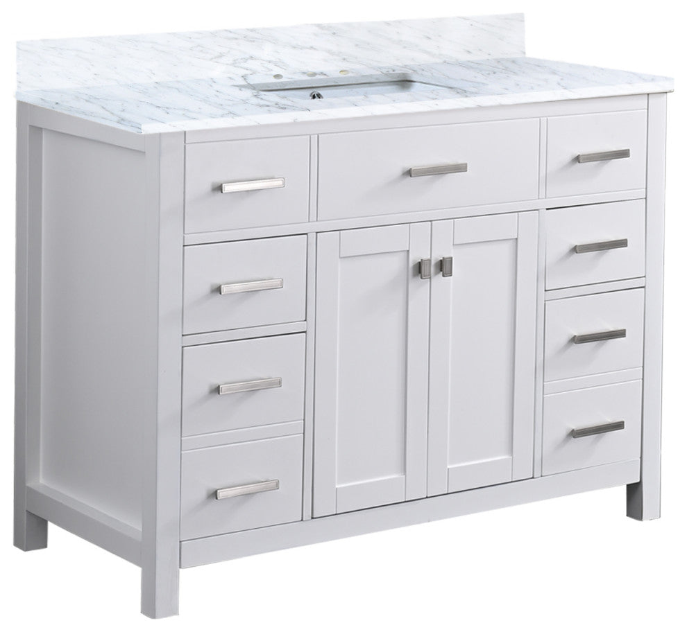 48" Single Bathroom Vanity Set with Marble Top