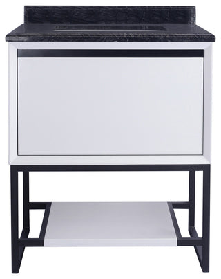 Alto Vanity, 30", Black Wood Marble