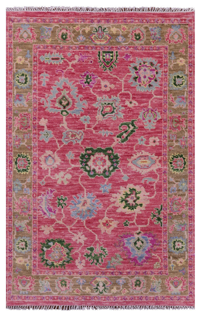 4' 0" X 6' 2" Turkish Oushak Hand Knotted Wool Rug - Q15333