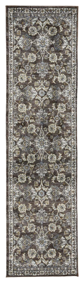 Jordan Bea Power-Loomed Polypropylene Area Rug, Brown, 2'7" X 10"