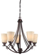 WRIGHT chandelier Espresso 5x100W 120V