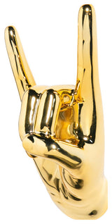 Interior Illusions Plus Gold Rock On Hand Wall Mount, 8.5" tall