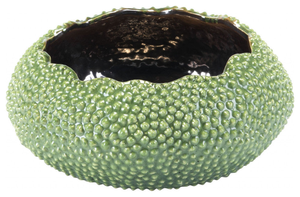 8.5" x 8.5" x 3.9" Green, Ceramic, Bowl