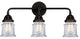 288-3W-BK-G182S-LED 3 Light 23.25" Bath Vanity Light, Matte Black