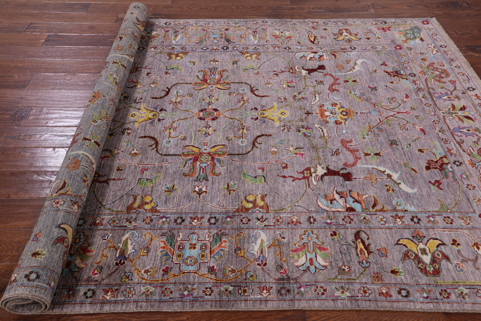 5' 8" X 8' 2" Persian Tabriz Hand Knotted Wool Rug Q7645