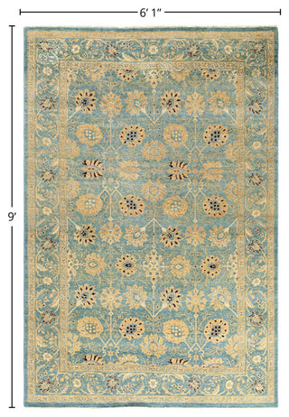 Overdyed, One-of-a-Kind Hand-Knotted Area Rug Blue, 6'1"x9'0"