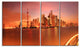 "Shanghai Lujiazui" Skyline Cityscape Photography Wall Art, 4 Panels, 48"x28"