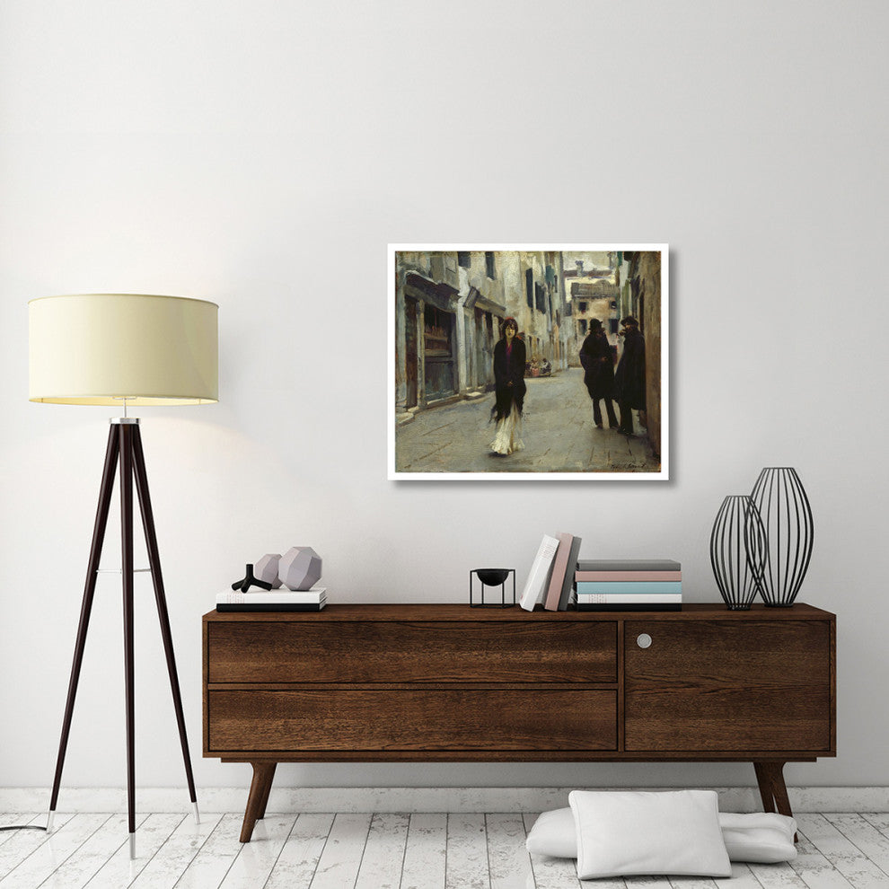 "Street in Venice, 1882" Digital Paper Print by John Singer Sargent, 38"x32"