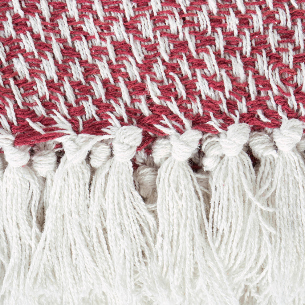 Barn Red Woven Throw