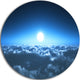 Night Flight Above Clouds, Round Wall Art Landscape, 36"