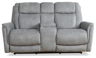 Linus Hudson Grey Power Reclining Sofa and Recliner