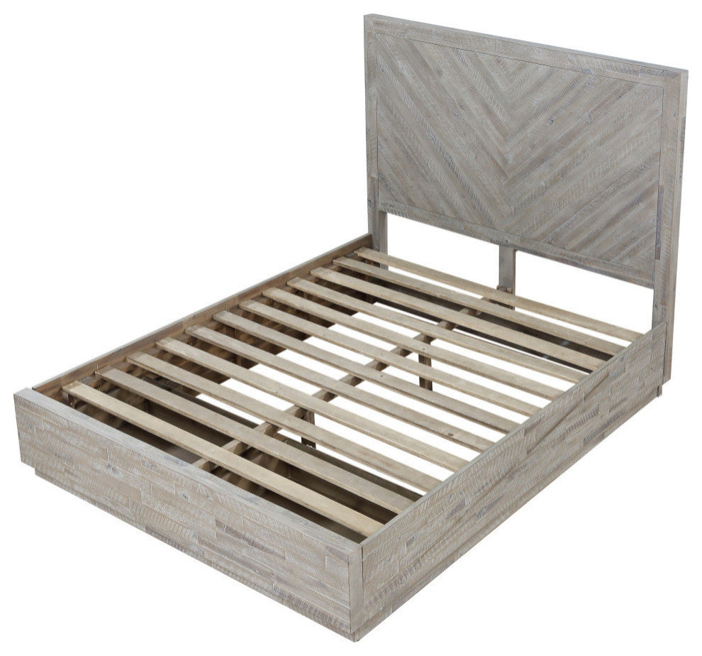 Modus Alexandra 5 Piece Queen Platform Bed Set With Chest, Rustic Latte