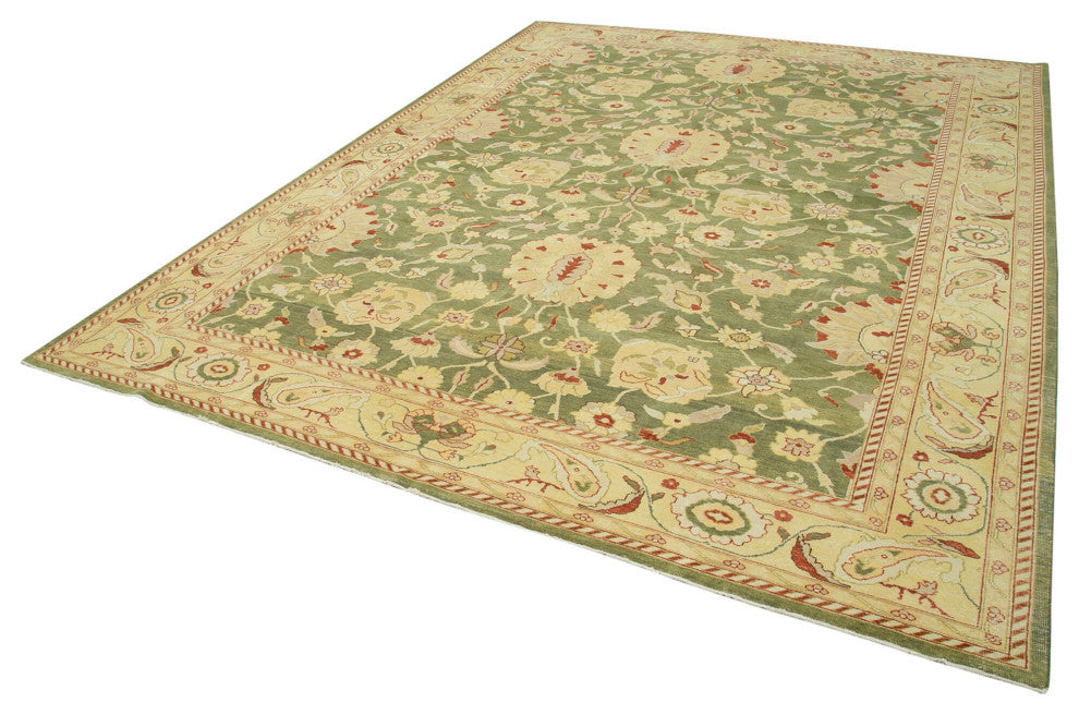 Rug N Carpet - Handwoven Oriental 8' 10" x 11' 10" Soft Oushak Area Rug