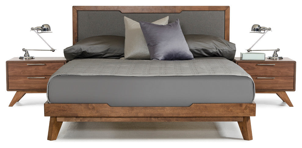 Nova Domus Soria Gray and Walnut Bed, California King