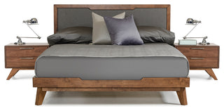 Nova Domus Soria Gray and Walnut Bed, California King
