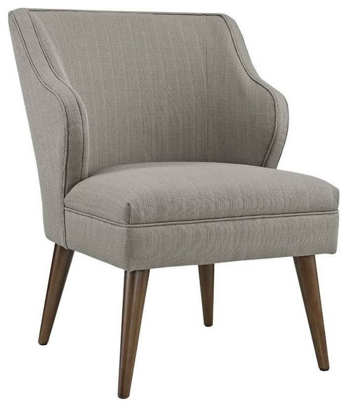 Modern Granite Swell Upholstered Fabric Armchair