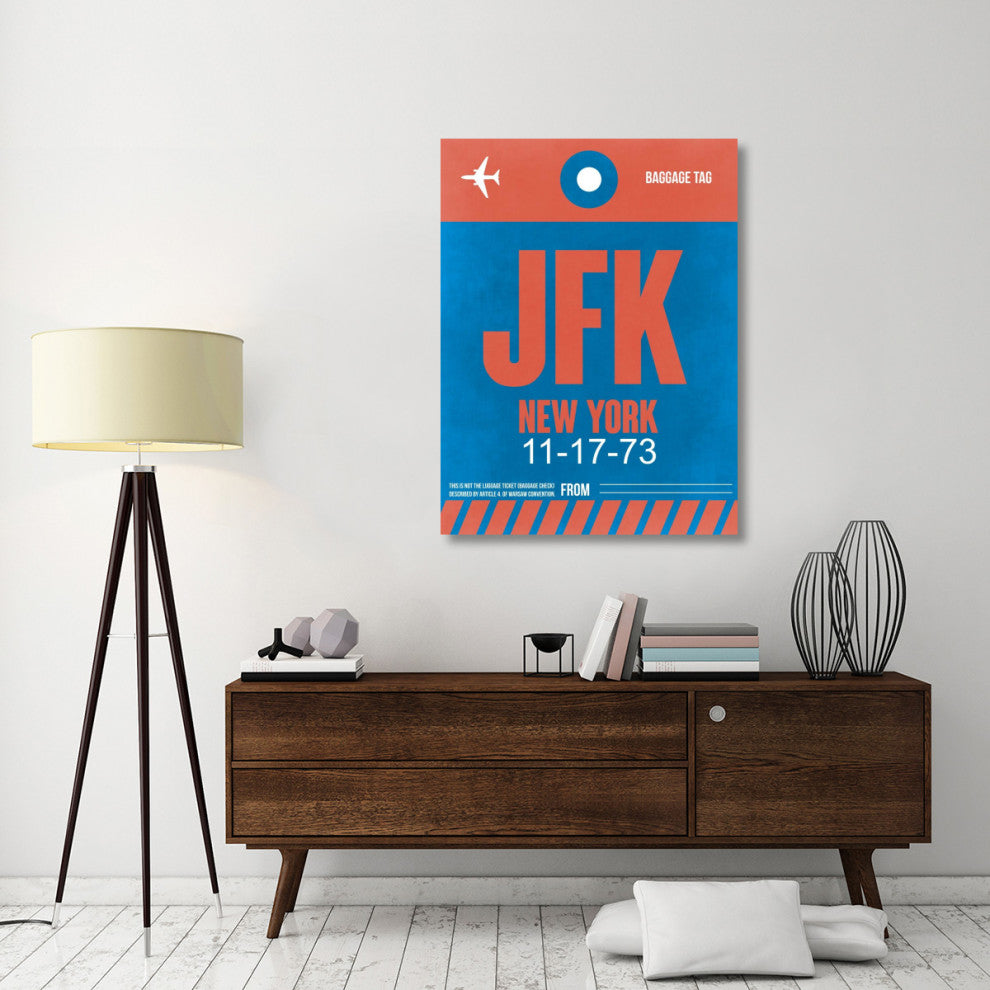 "JFK New York Luggage Tag 1" Fine Art Print