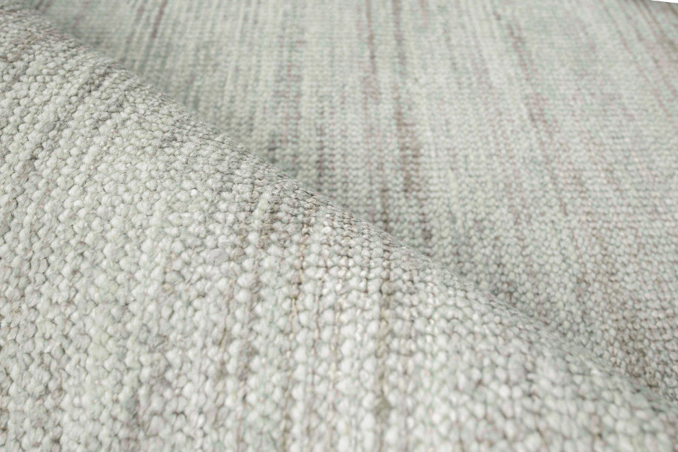 Catalina Hand Loomed Wool and Bamboo Silk Beige Area Rug, 9'x12'