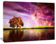 Magic Night with Colorful Clouds, Landscape Canvas Art Print, 60"x28"