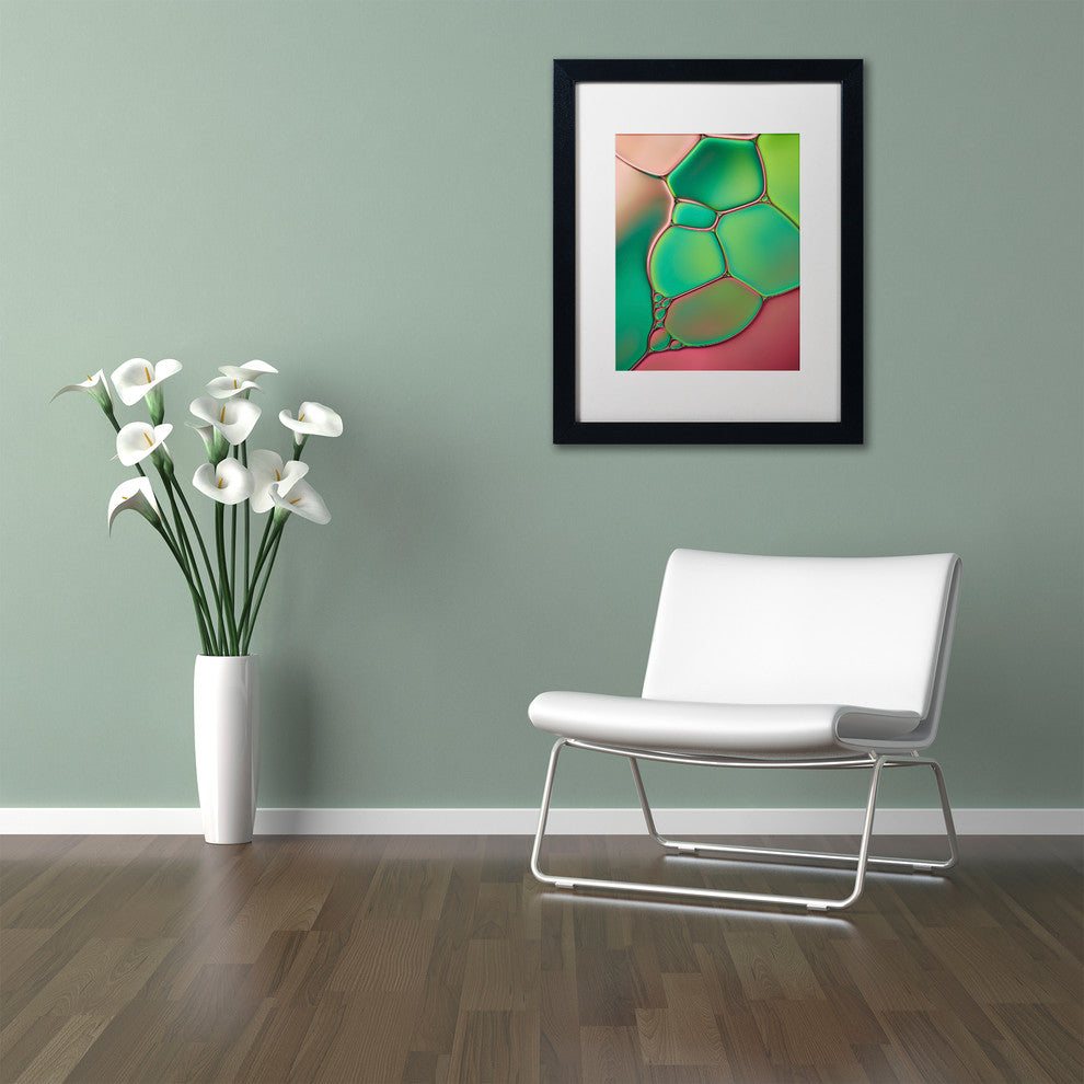Cora Niele 'Stained Glass V' Matted Framed Art