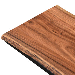 Rustic Industrial Solid Wood Accent Table, Natural