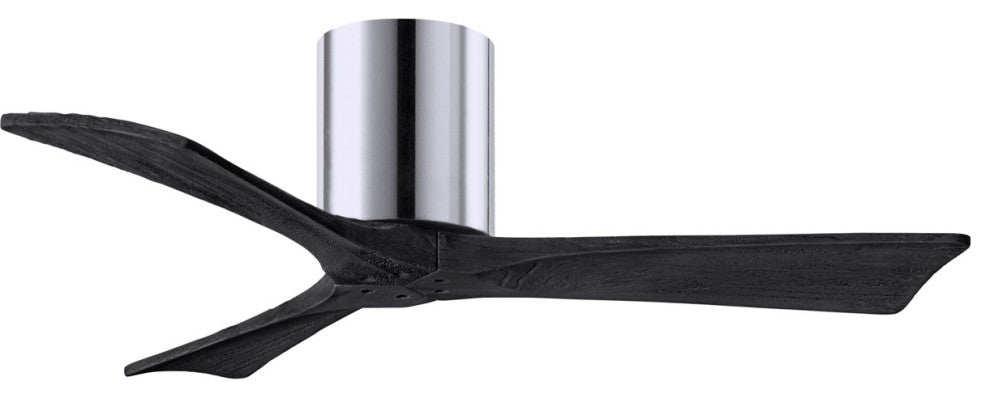 Matthews Fan, Irene-3H Ceiling Fan, Polished Chrome, 42-Inch, Matte Black Blades