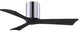 Matthews Fan, Irene-3H Ceiling Fan, Polished Chrome, 42-Inch, Matte Black Blades