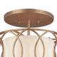 Sausalito, Semi Flush, Silver Gold
