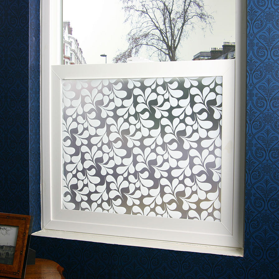 Clouds Retro Privacy Window Film, Large 48"x84"