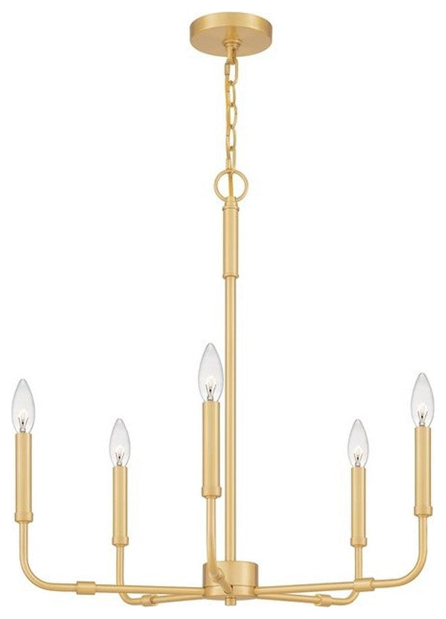Quoizel Abner Five Light Chandelier ABR5024MBK