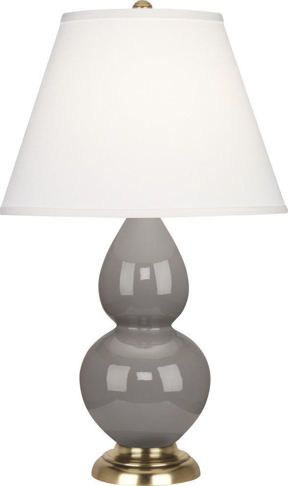 Small Double Gourd Accent Lamp, Smokey Taupe