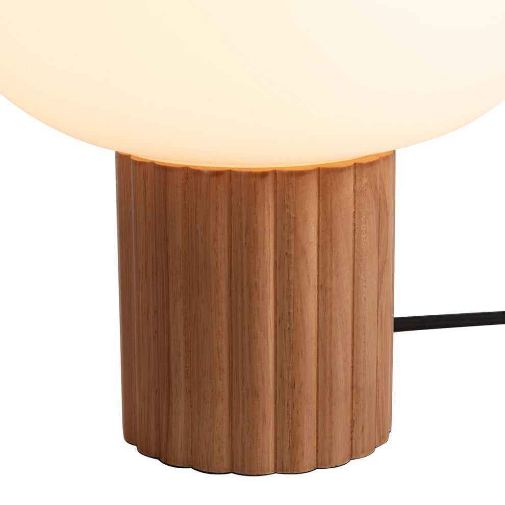 Tambo Accent Table Lamp Weathered Brass, Natural Ash