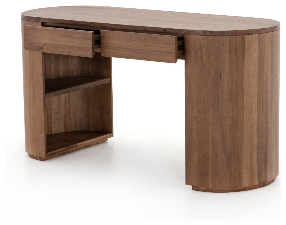 Pilar Desk-Caramel Brown Veneer