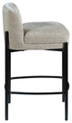 Burton Chenille Fabric Upholstered Stool (Set of 2), Beige