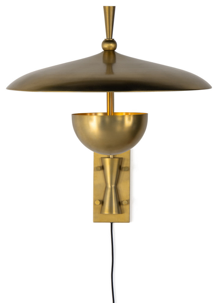 Bennington Sconce-Antique Brass Iron
