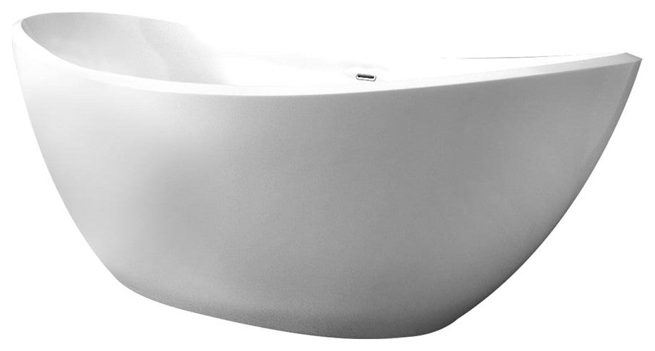 75" Streamline Freestanding Tub With Internal Drain