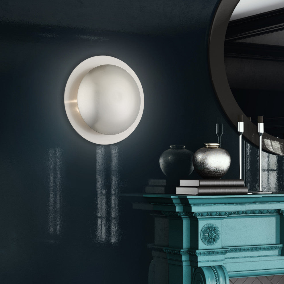 Livex Lighting Ventura 2-Light Brushed Nickel Medium Semi-Flush/Wall Sconce
