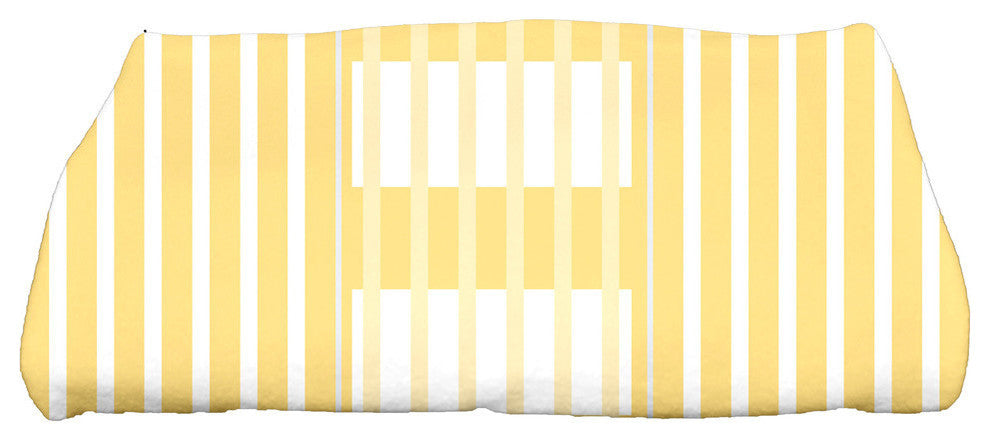 28 x 58-inch, Beach Blanket, Stripe Print Bath Towel, Yellow