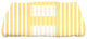 28 x 58-inch, Beach Blanket, Stripe Print Bath Towel, Yellow