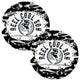 Reel Cool Son Black and White Fishing Coasters for Car Cup Holders Set of 2