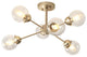 Daisy Sputnik Clear Globe Semi-Flush Mount