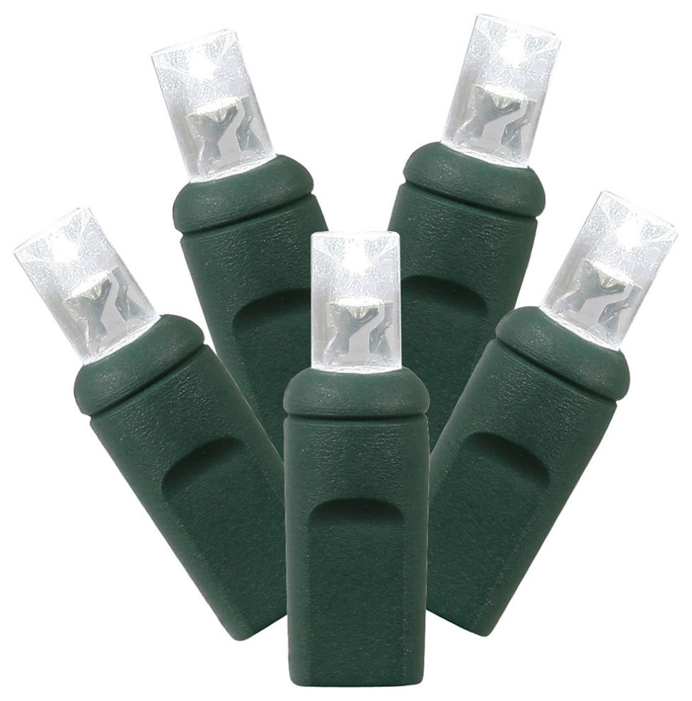 Vickerman X4G6109 34' Pure White Single Mold Wide Angle Led Christmas Light Set