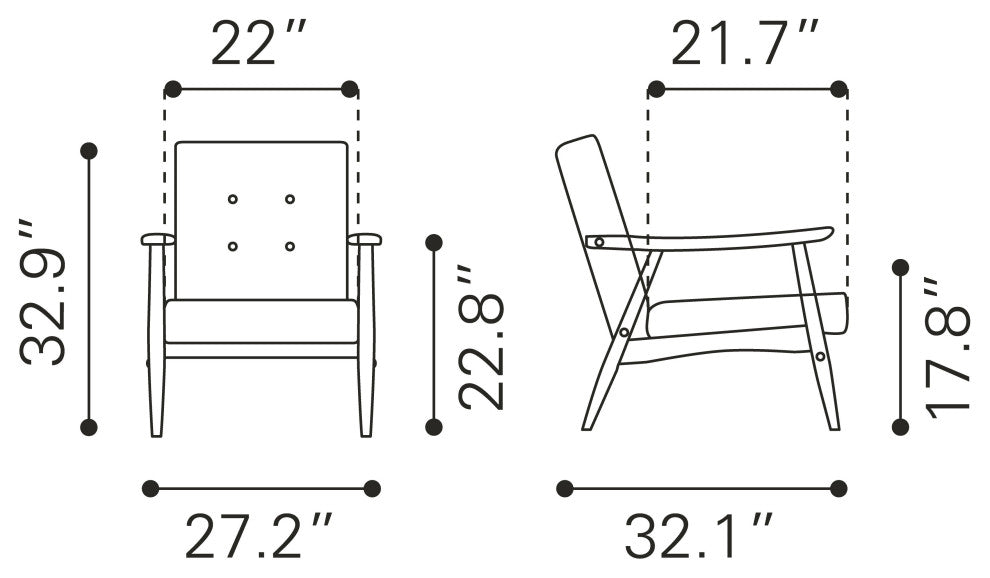 Rocky Arm Chair Black