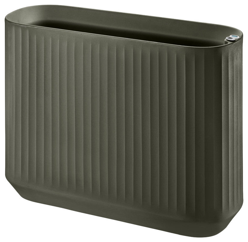 TruDrop Self-Watering Modular Privacy Planter Box, Olive, 40"x14"x30"H