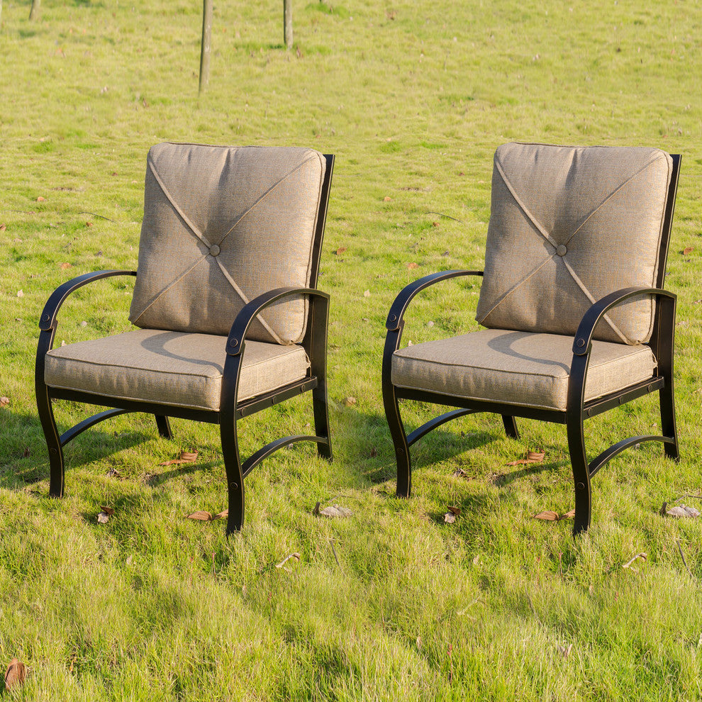Sinclair Modern Dining Chair With Back and Seat Cushion, Set of 2