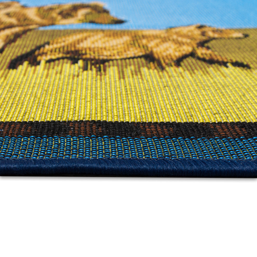 Esencia Bear Family Indoor/Outdoor Mat Brown 2'x2'10"